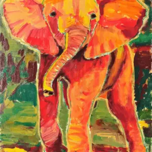 Orange elephant