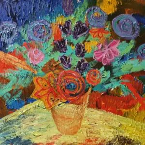 Table with Vase